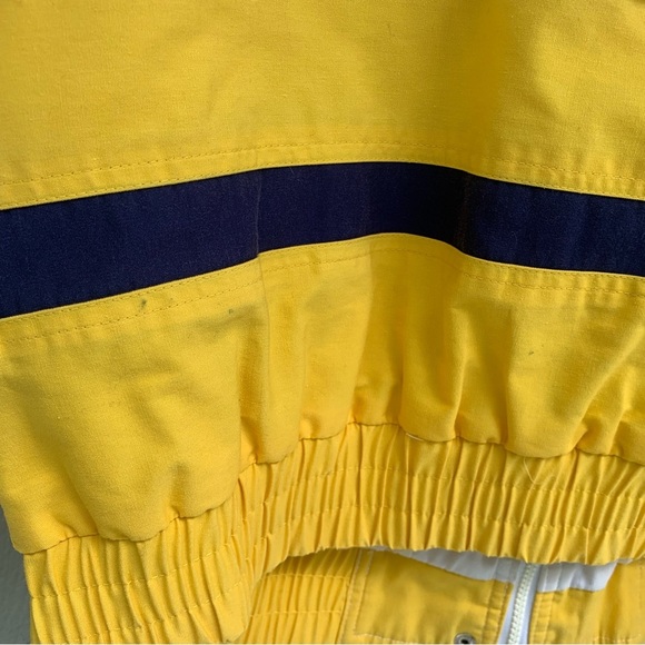IZZI SPIRIT Vintage Jacket Sz Large Nautical Retro Preppy White And Yellow - Picture 5 of 13